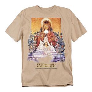 Labyrinth Unisex Adult Movie Poster T-Shirt / Sand